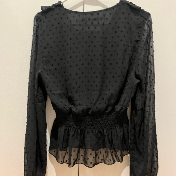 Kojooin top, ruffled with big sleeves women’s S - Picture 6 of 13